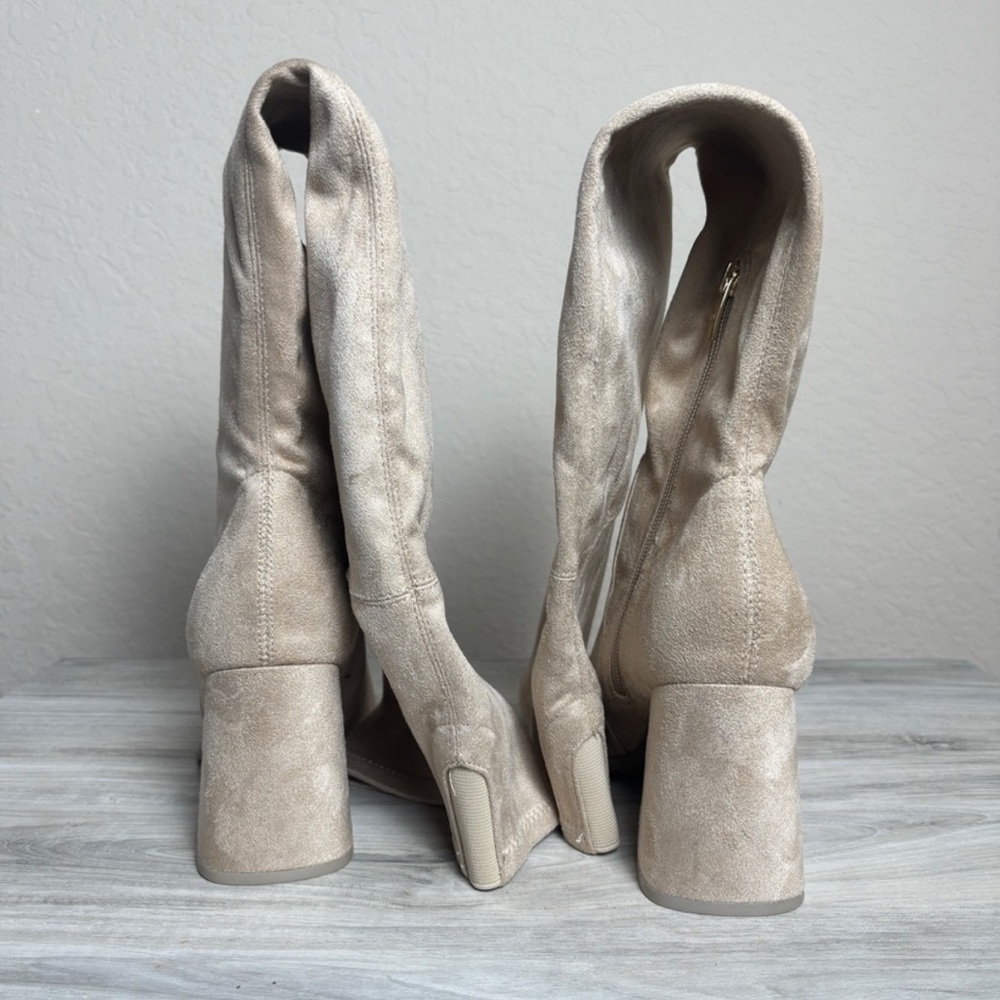 NEW! Marc Fisher Suede Over the knee Boots Block Heel size 7.5 - Picture 2 of 5